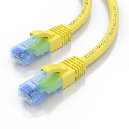 Aisens Cable de red RJ45 Cat.6 UTP AWG26 CCA Amarillo 0,75m A135-0832